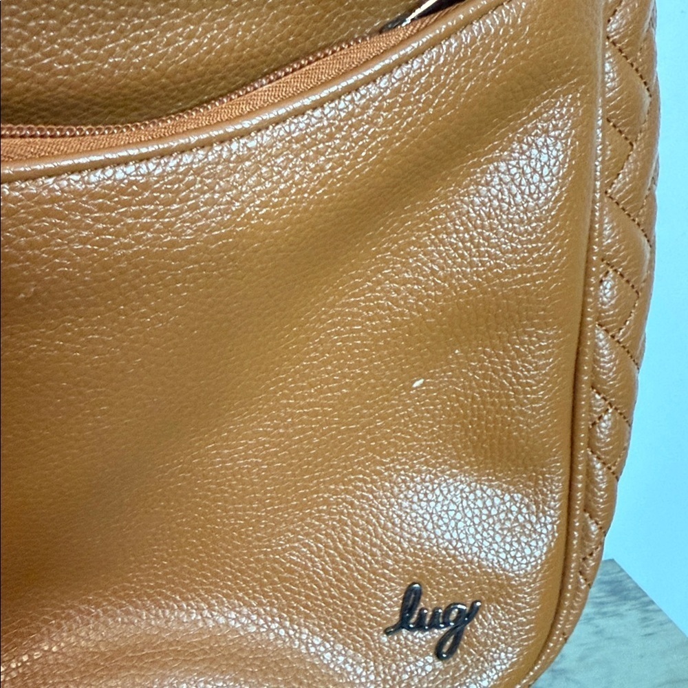 Lug Cognac Brown Cable Car Faux leather Shoulder bag - Picture 3 of 7
